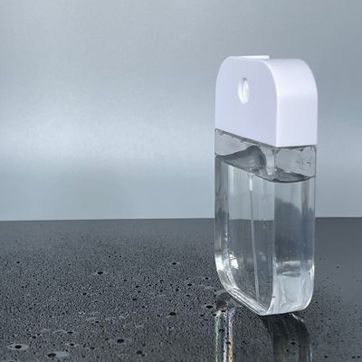 ISO Certified 50ml Card Pump Perfume Bottle with White Color and Card Shape Sprayer